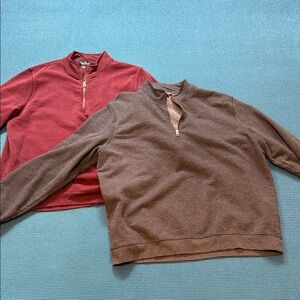Tailor Vintage Maroon Half-Zip Sweater